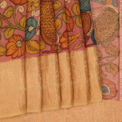 Kalamkari Hand-Painted Saree