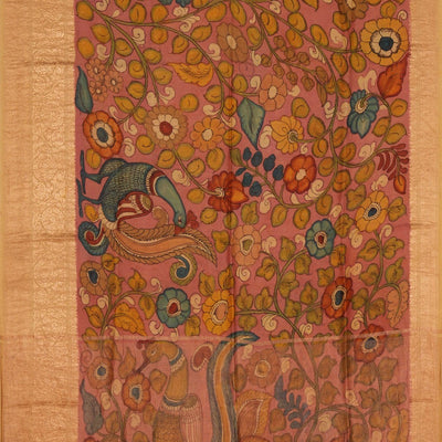 Kalamkari Hand-Painted Saree