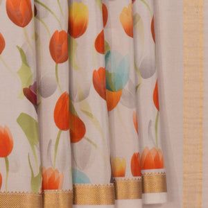 Crepe Silk Floral Printed Saree
