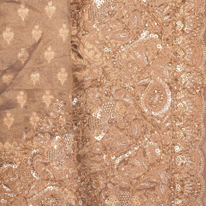 Gold Shimmering Silk Embroidery Saree