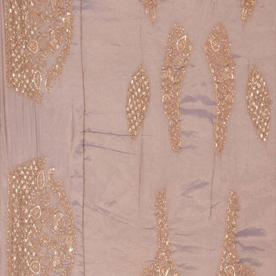 Gold Shimmering Silk Embroidery Saree