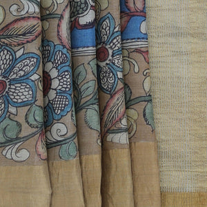 Kalamkari Hand-Painted Saree