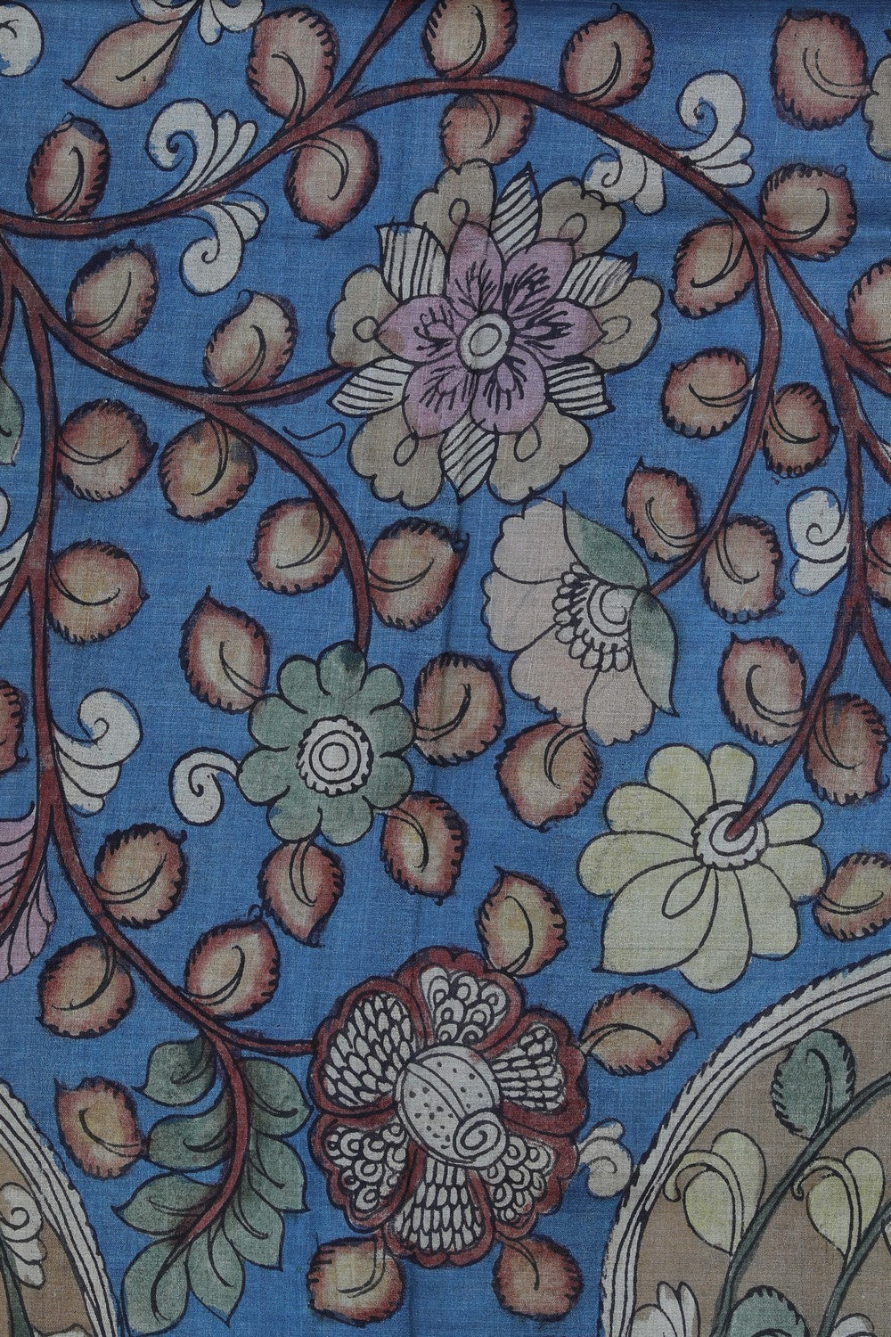 Kalamkari Hand-Painted Saree