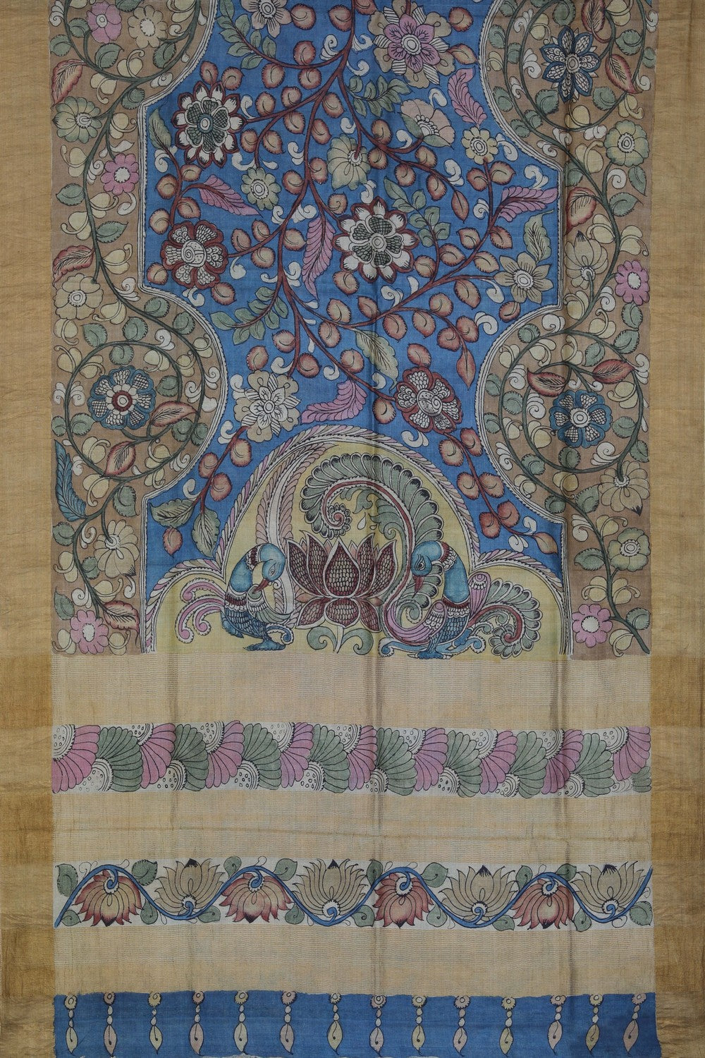Kalamkari Hand-Painted Saree