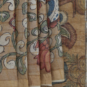 Kalamkari Hand-Painted Saree
