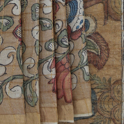 Kalamkari Hand-Painted Saree