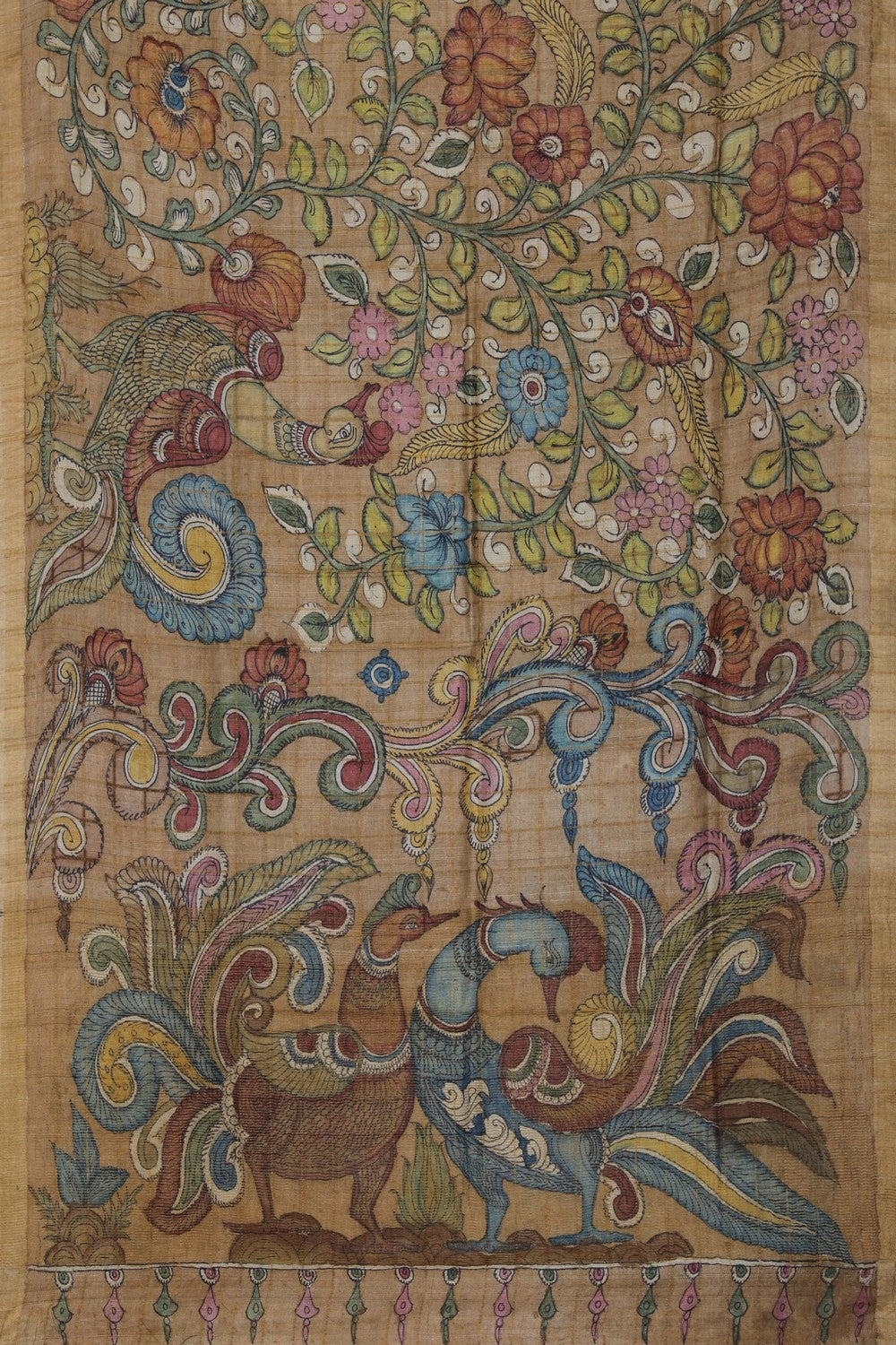 Kalamkari Hand-Painted Saree