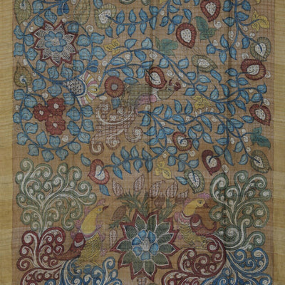 Kalamkari Hand-Painted Saree