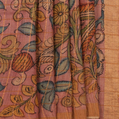 Kalamkari Hand-Painted Saree