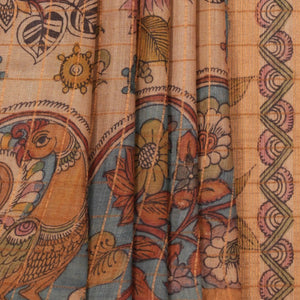 Kalamkari Hand-Painted Saree