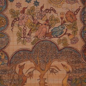 Kalamkari Hand-Painted Saree