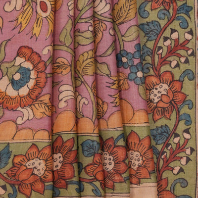 Kalamkari Hand-Painted Saree