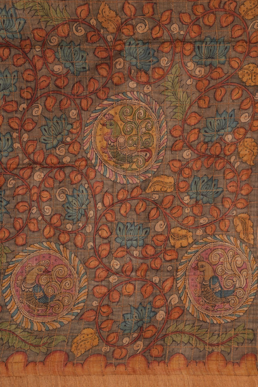 Kalamkari Hand-Painted Saree