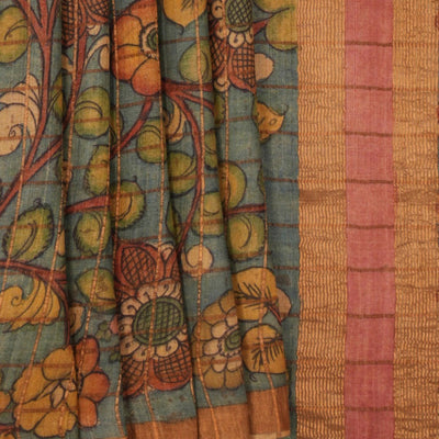 Kalamkari Hand-Painted Saree