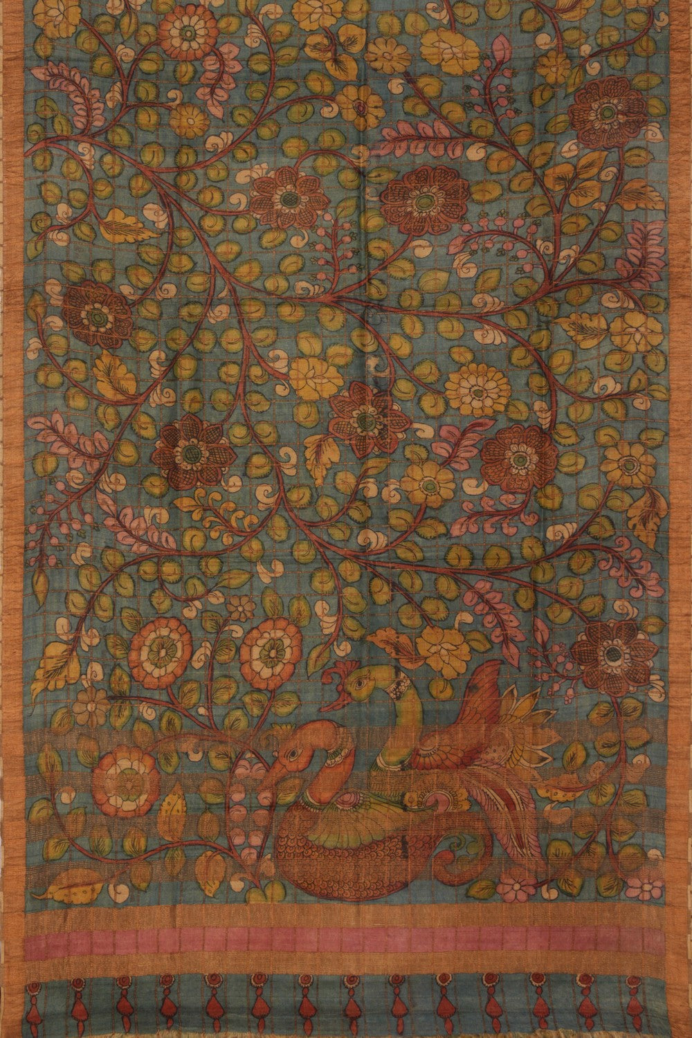 Kalamkari Hand-Painted Saree