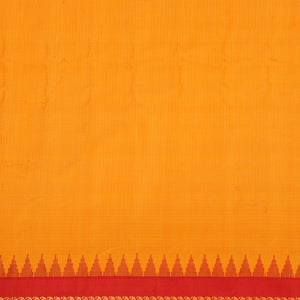 Gadwal Cotton Silk Kattam Yellow Saree