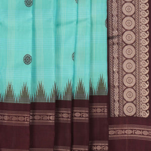 Gadwal Silk Sea Blue Saree
