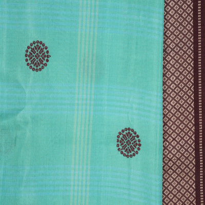 Gadwal Silk Sea Blue Saree