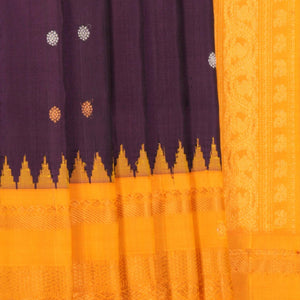 Gadwal Silk Violet Saree