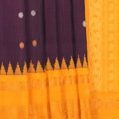 Gadwal Silk Violet Saree