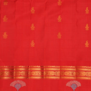 Gadwal Silk Kattam Green Saree