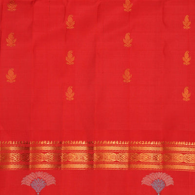 Gadwal Silk Kattam Green Saree