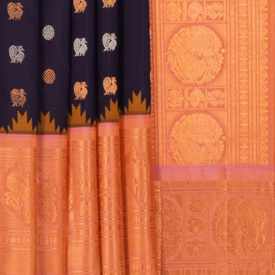 Gadwal Silk Violet Saree