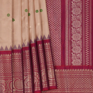 Gadwal Silk Beige Saree