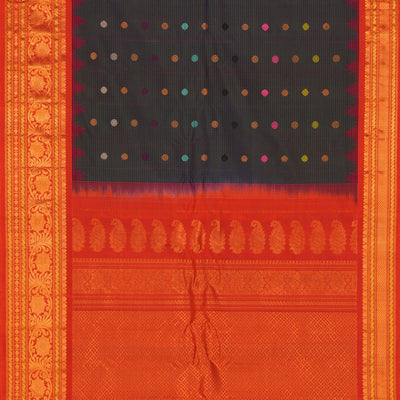 Gadwal Silk Kattam Green Saree