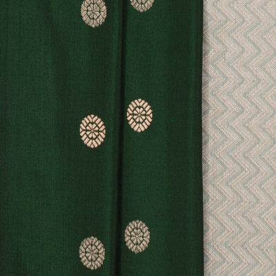 Gadwal Silk Gorgeous Leaf Green Saree