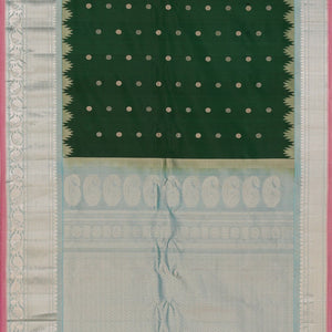 Gadwal Silk Gorgeous Leaf Green Saree