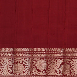 Gadwal Silk Kattam Sea Blue Saree