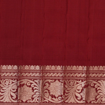 Gadwal Silk Kattam Sea Blue Saree