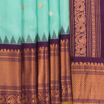 Gadwal Silk Sea Green Saree