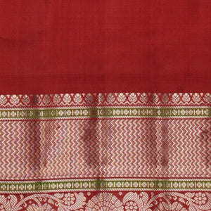 Gadwal Silk Kattam Spring Green Saree