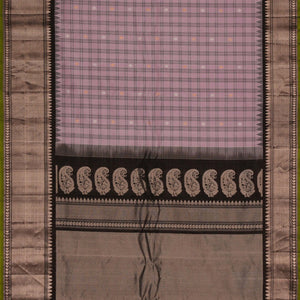 Gadwal Silk Kattam Lavender Purple Saree