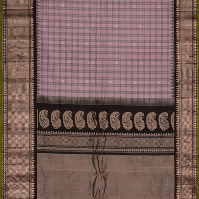 Gadwal Silk Kattam Lavender Purple Saree