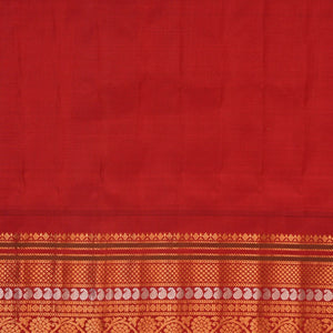 Gadwal Silk Kattam Grey Saree