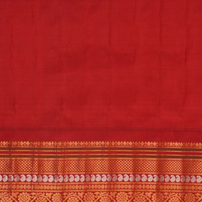 Gadwal Silk Kattam Grey Saree