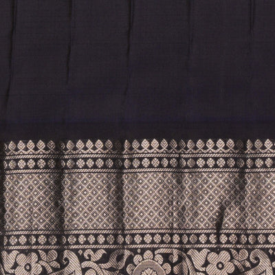Gadwal Silk Kattam Sea Green Saree