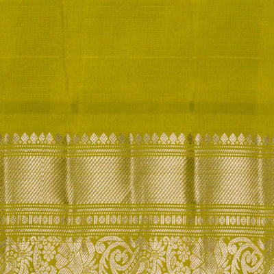 Gadwal Silk Kattam Grey Saree