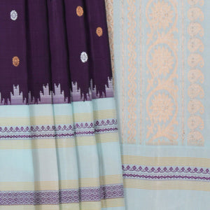 Gadwal Silk Violet Saree