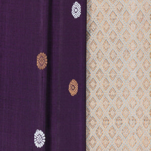 Gadwal Silk Violet Saree