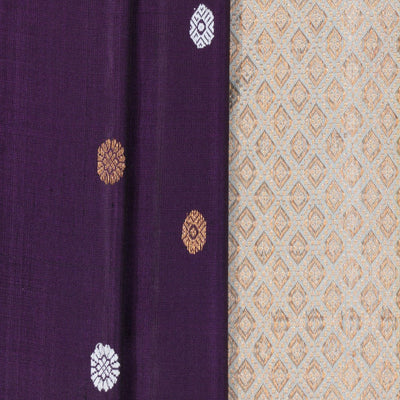 Gadwal Silk Violet Saree