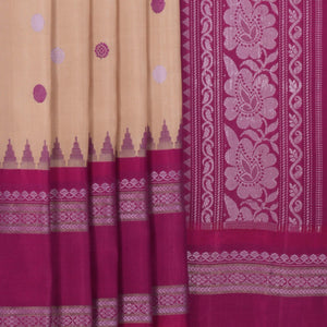 Gadwal Silk Cream Saree