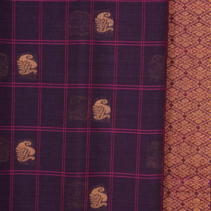 Gadwal Kattam Purple Saree