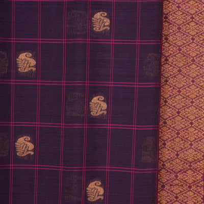 Gadwal Kattam Purple Saree