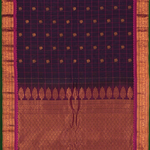Gadwal Kattam Purple Saree