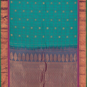 Gadwal Kattam Sea Green Saree
