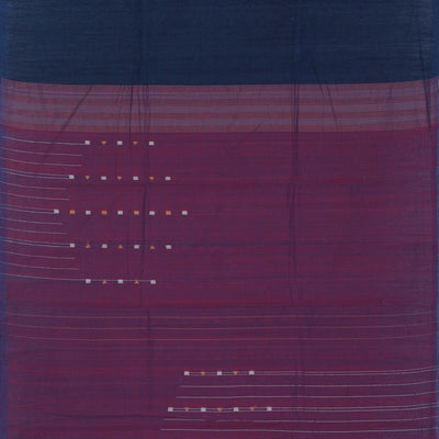 Cotton Navy Blue Saree